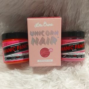 Manic Panic + Lime Crime Pink Hair Dye - lot of 3 NIB SEALED